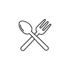Vector illustration of isolated kitchen cutlery set: fork, spoon, and knife