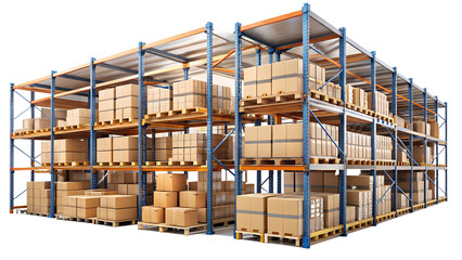warehouse with boxes