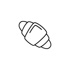 Isolated vector illustration of bread and croissant, a hand grenade-like food object