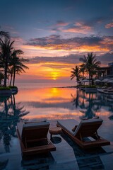 Tranquil poolside sunset (1)