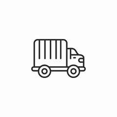 semi truck icon sign vector