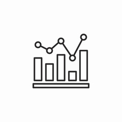 stock chart icon sign vector