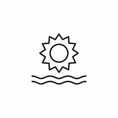 sunrise horizon icon sign vector