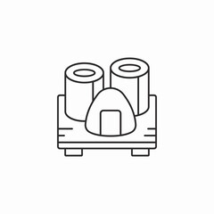 sushi rolls icon sign vector