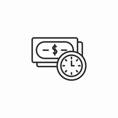 time is money icon sign vector