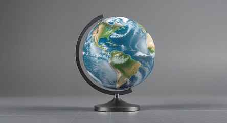 A Realistic Globe Displaying Geographic Details
