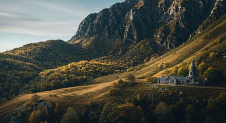a church in the middle of a mountain