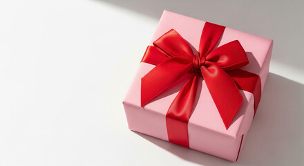 red gift box with ribbon