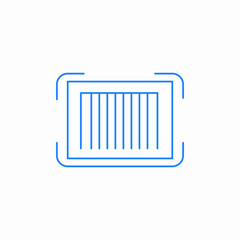 barcode scanner icon sign vector