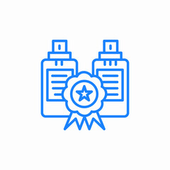 certified sprayer product certification icon sign vector