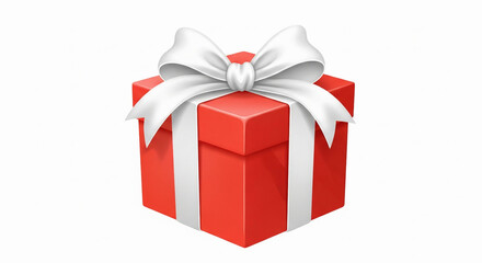 Fototapeta premium red gift box with ribbon