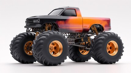 Monster truck, fiery design