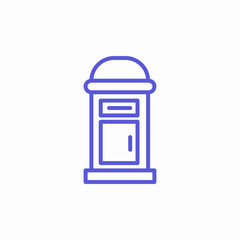mailbox letter icon sign vector