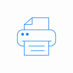 printer paper print icon sign vector