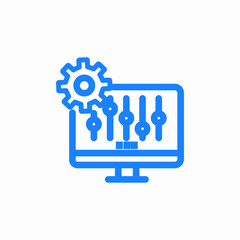 screen settings display settings icon sign vector