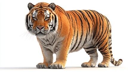 Tiger on white background