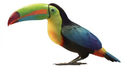 Colorful toucan profile