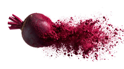 Beetroot explosion vibrant red powder healthy food,