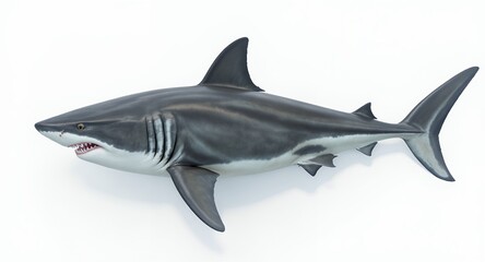 Obraz premium Large predatory fish on a white background