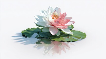 Delicate lotus flower on water