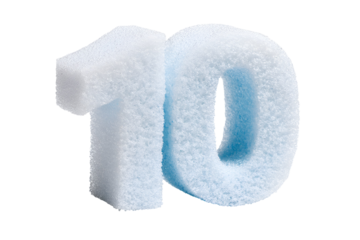 Frosty number ten winter ice cold digits