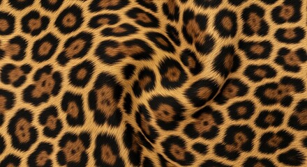 Realistic Spotted Animal Print Fur Texture Background