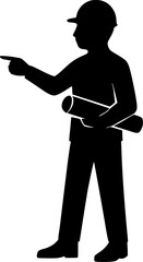 A black silhouette of architectural figures, architectural silhouettes, architectural illustrations, architectural design, architectural drawings, on a transparent background