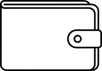 wallet icon outline vector illustration on transparent background