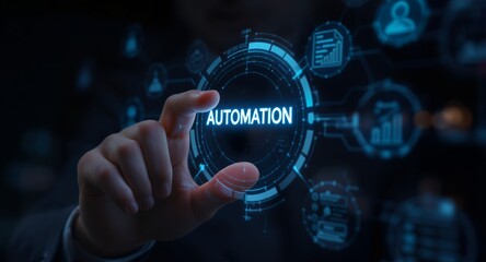 Hand Interacting with Holographic Automation Interface