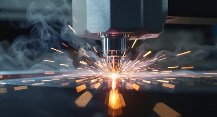 Industrial Laser Cutting Machine in Action