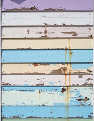 Pastel Wood Wall Texture with Weathered Paint a Horizontal Design Background