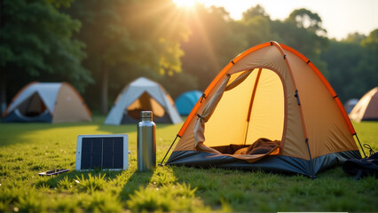 Eco-Conscious Camping Under the Morning Sun