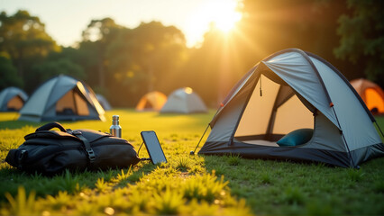 Eco-Conscious Camping Under the Morning Sun