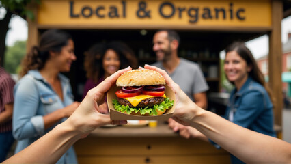 Sustainable Choices at a Festival Food Stall