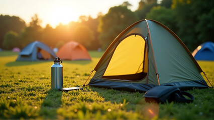 Eco-Conscious Camping Under the Morning Sun