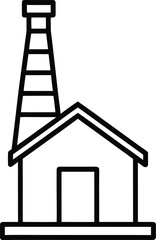 chimney icon on transparent background