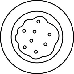 cookie plate icon on transparent background