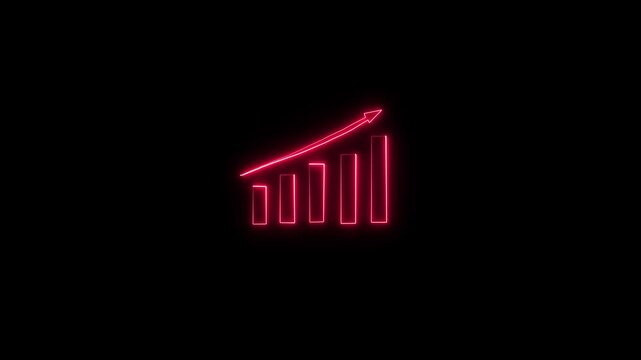 Double exposure of graph, stock display and rows of coins for finance and banking concept.up and daun graph on 4k motion video