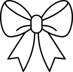 holiday bow icon on transparent background