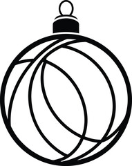 ornament ball icon on transparent background