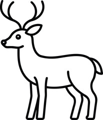 reindeer icon on transparent background