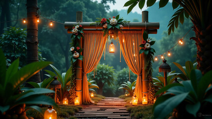 Enchanted Jungle Altar: A Symphony of Sustainable Decor