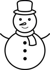 snowman on transparent background