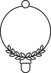 wreath hanger icon on transparent background