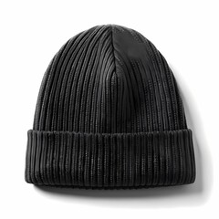 Stylish Black Knit Beanie Winter Fashion Accessory