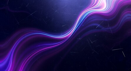 Obraz premium Futuristic Neon Light Waves Abstract Background with Dynamic Glowing Lines and Vibrant Gradient