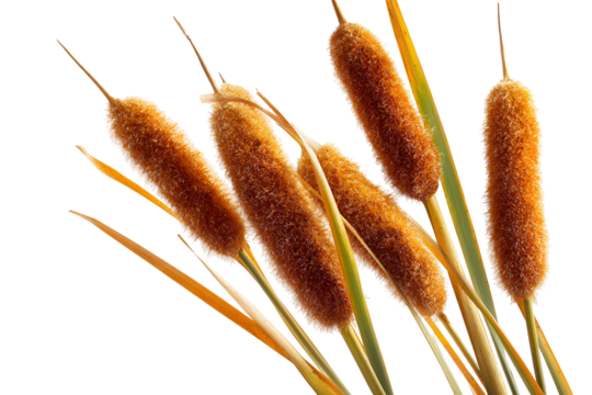 Golden brown cattails nature autumn plants wetland reeds