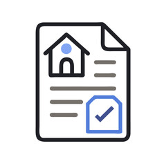 Completed Home Application Form with Approval Checkmark on a Black Background