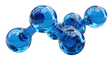 Molecular Clarity: A luminous, photorealistic illustration of a molecule, with interconnected spheres representing atoms, revealing the core structure of life in high detail.