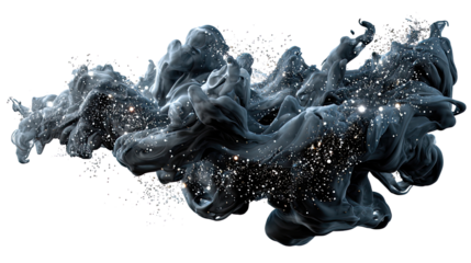 Dynamic Fluid Sculpture: An elegant, abstract fluid sculpture, characterized by its mesmerizing movement and ethereal texture, creates a visually striking and artistic composition.